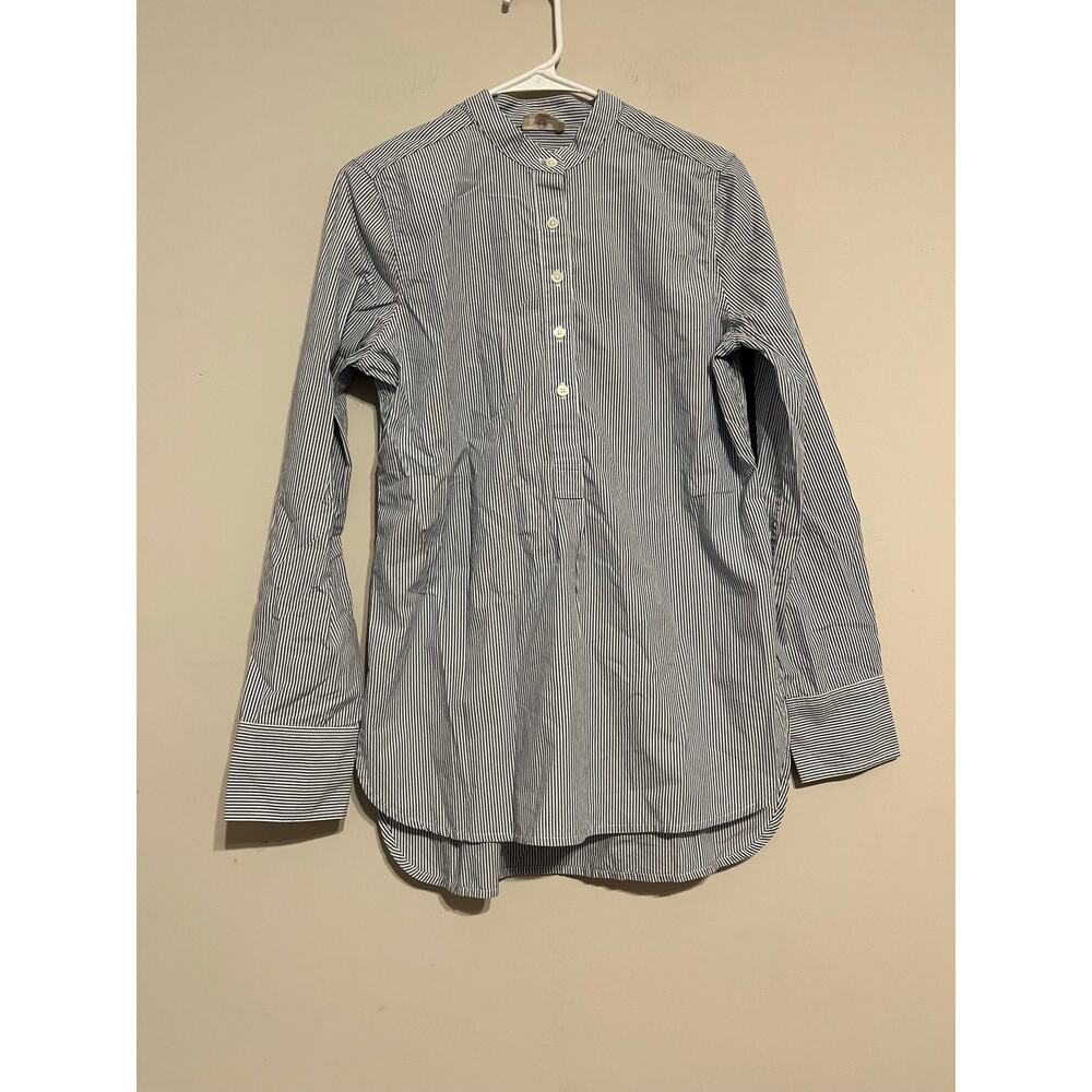 AG Adriano Goldschmied Blue Stripe Button Up Blouse Size Small - last chance!